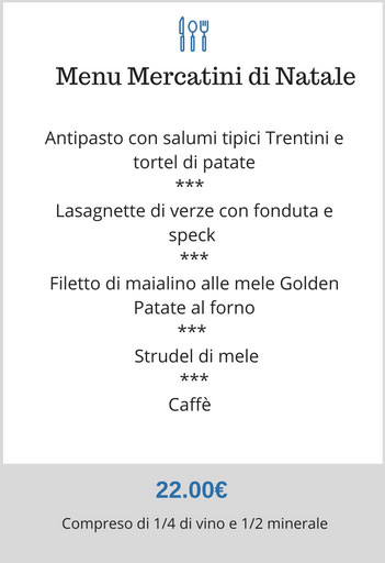 Proposte Menu Natale.Proposte Menu Mercatini Di Natale 2016