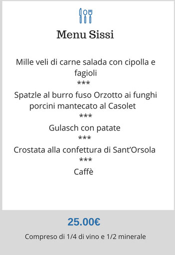 Menu sissi